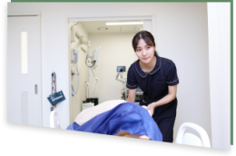 検査後も安心ストレッチャー移動